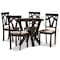 Baxton Studio Reagan Sand Upholstered and Dark Brown Wood 5-Piece Dining Set 169-8961-10900 - alternate 8